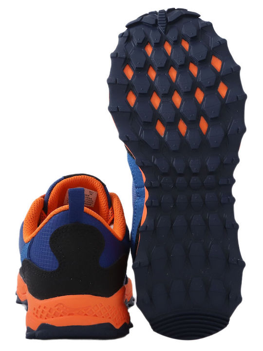 Peregrine 12 Shield Waterproof Kids Sports Shoes Running with Laces Navy Blue / Orange