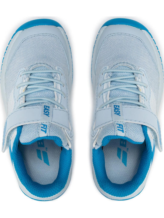 Pulsion All Court Kids Sports Shoes Tennis with Hoop & Loop Closure White