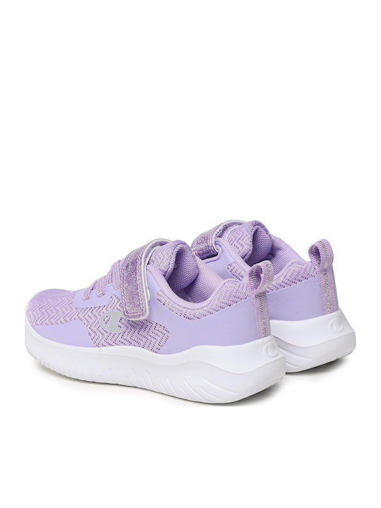 Softy Evolve G PS Kids Sports Shoes Running with Hoop & Loop Closure Purple