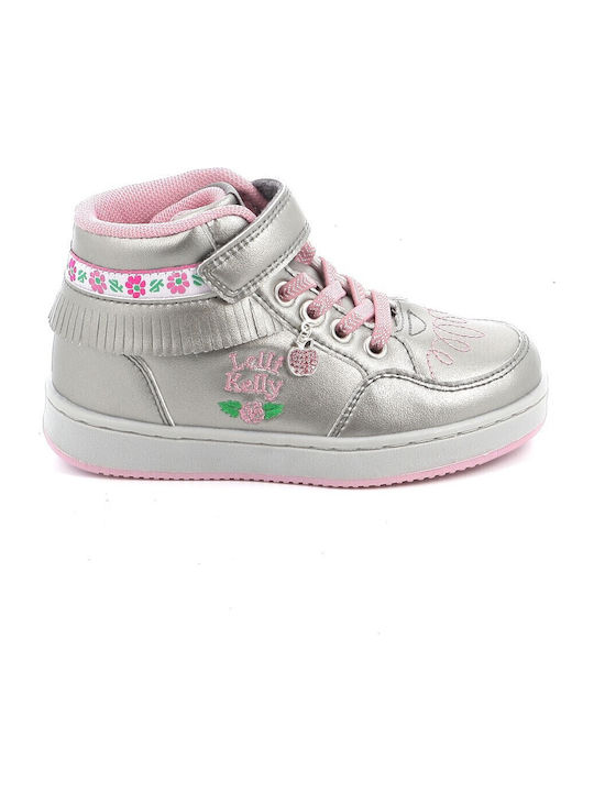 Frangetta Mix Παιδικά Sneakers High με Σκρατς Ασημί