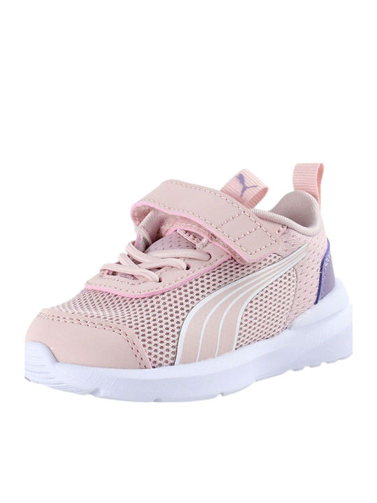 Ac+ Inf Kids Sports Shoes Running with Hoop & Loop Closure Pink