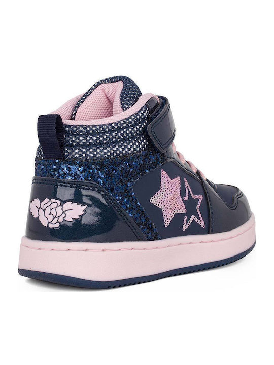 Serena Kids Sneakers High with Scratch Blue