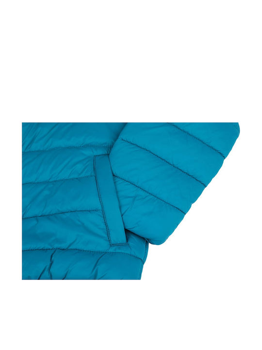 Kids' Quilted Jacket Short with Hood Blue