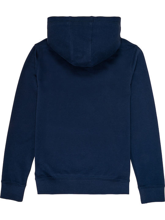 Fleece Kids Sweatshirt with Hood and Pockets Blue Essential