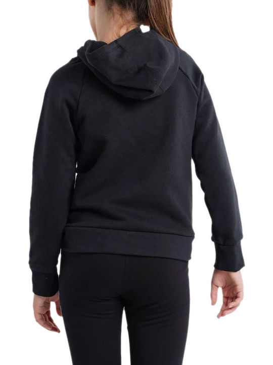 Fleece Παιδικό Φούτερ με Κουκούλα και Τσέπες Μαύρο Rival