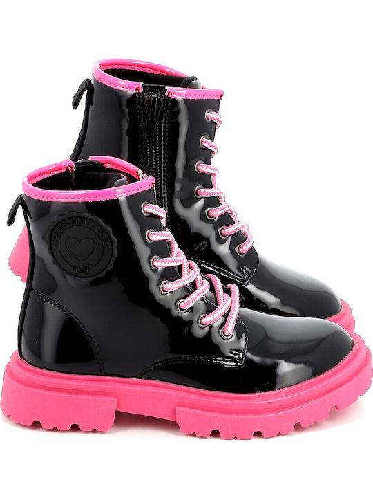 Kinderstiefel mit Reißverschluss Schwarz