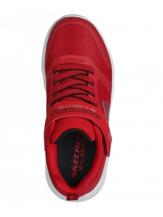 Meteor Kinder Sneakers mit Klettverschluss & Lichtern Rot
