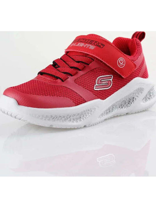 Meteor Kinder Sneakers mit Klettverschluss & Lichtern Rot