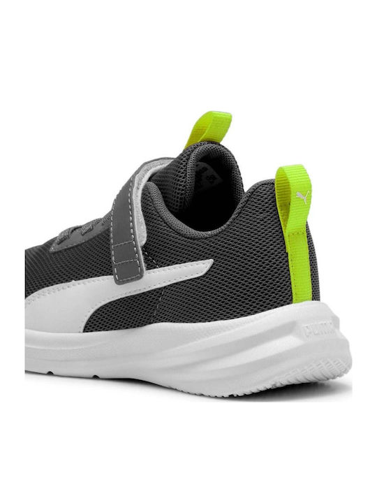 Rickie Runner Ac+ Αθλητικά Παιδικά Παπούτσια Running με Σκρατς Dark Grey-Lime-White