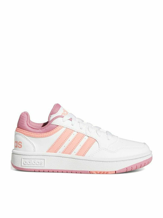 Hoops Hoops 3.0 K Kids Sports Shoes Basketball with Laces Cloud White / Rose Tone / Acid Red