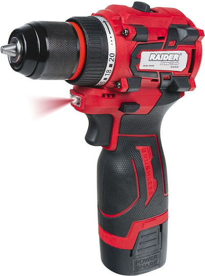 Raider RD-BCDL39 Akkuschrauber Batteriebetrieb Brushless 16V 2x1,5Ah
