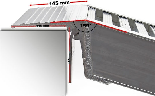 Wiltoc Autofahrtreppen Aluminium Ladebrücke 161cm 2025kg Hubgewicht Fahrzeughubbrücke Bis Zu 2 Tonnen