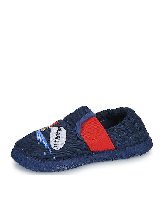 Kinderhausschuhe Marineblau