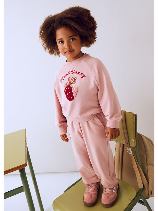 Kids Sweatpants Set Pink 2pcs