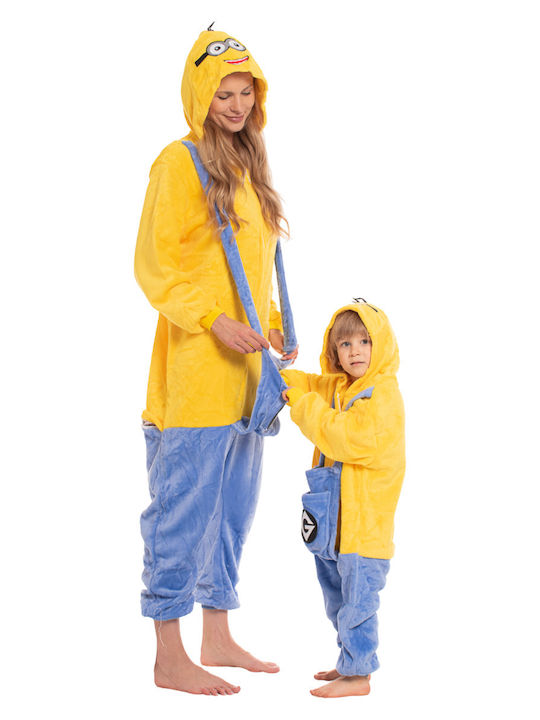 Pijama Onesie De Iarnă Pentru Femei Galben
