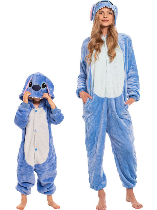 Winter Women's Blue Onesie Pajama
