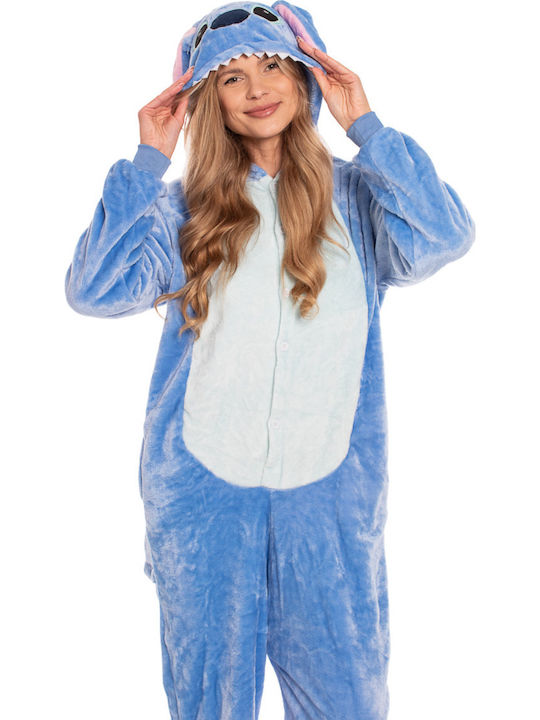 Winter Women's Onesie Pajama Blue