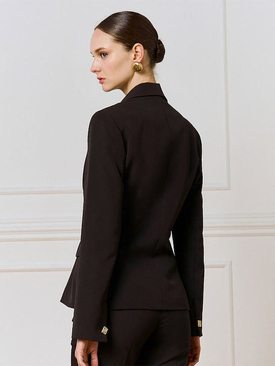 Access Women's Waisted Blazer Black
