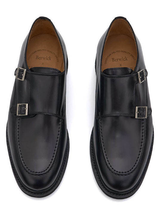Handgefertigt Leder Herrenschuhe Schwarz