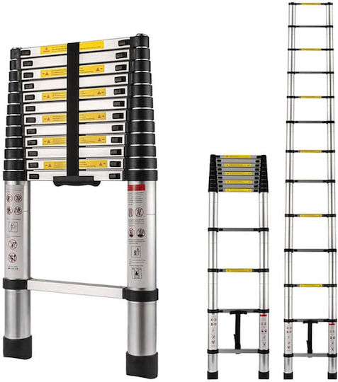 Veritas Telescopic Ladder Aluminum of Steps with Maximum Height 3.2m