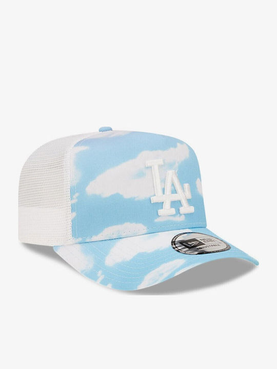 New Era Men's LA Dodgers Cloud All Over Print A-Frame Trucker Jockey Pastel Purple 60358070