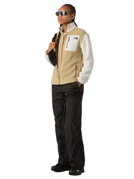 The North Face Yumiori Full Zip Fleece Fleece Damen Jacke in Beige Farbe