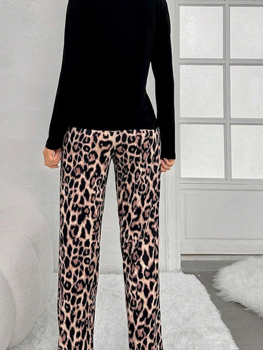 Fuanna Winter Women's Pyjama Set Black