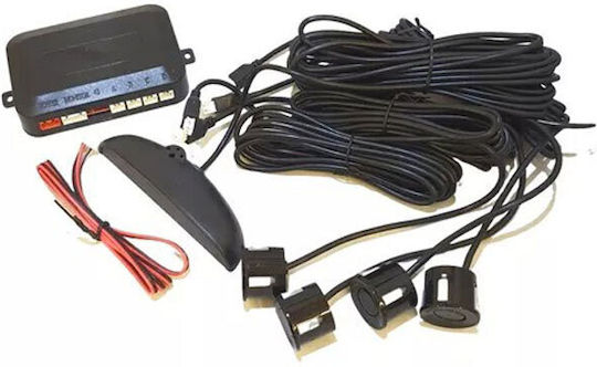 PerVoi Car Parking System Back with Screen and 4 Sensors in Black Color