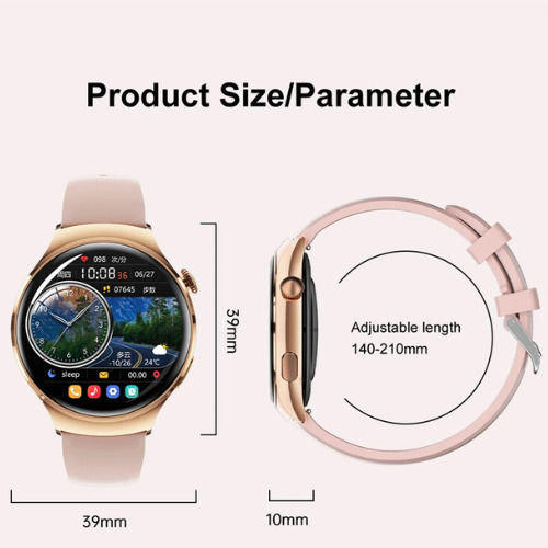 M11 Pink Smartwatch with Heart Rate Monitor (Pink)