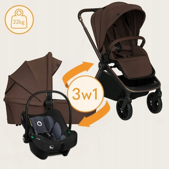 Lionelo Mika Plus Kinderwagen Geeignet für Neugeborene Mocha Mousse