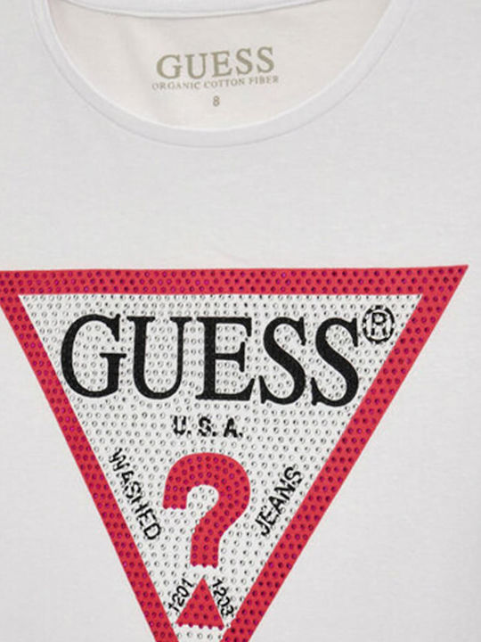 Παιδικό T-shirt Pure White Teen Blouse with Strass