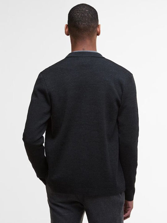 Croscombe Cardigan Tricotat pentru Bărbați Charcoal Marl