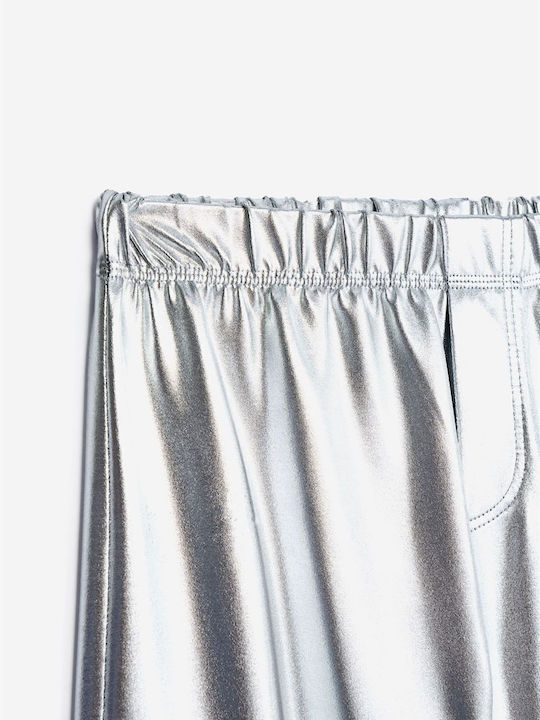 Kids' Cargo Fabric Pants Silver