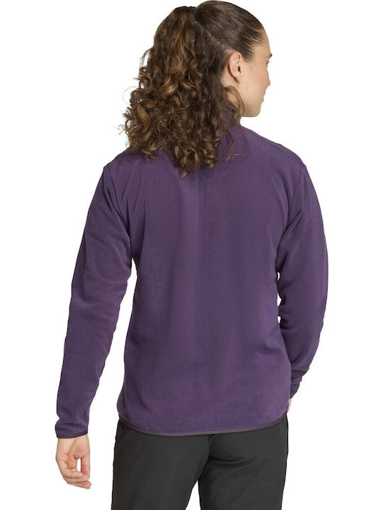 Zaketa Terrex Fz Flc W Fleece Γυναικεία Ζακέτα με Φερμουάρ σε Μωβ Χρώμα Zaketa Terrex Fz Flc W Fleece Γυναικεία Ζακέτα με Φερμουάρ σε Μωβ Χρώμα