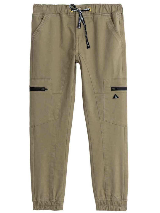 Kids' Cargo Fabric Pants Green