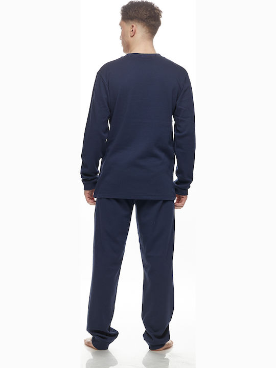 Galaxy Men's Winter Pajamas Set Blue