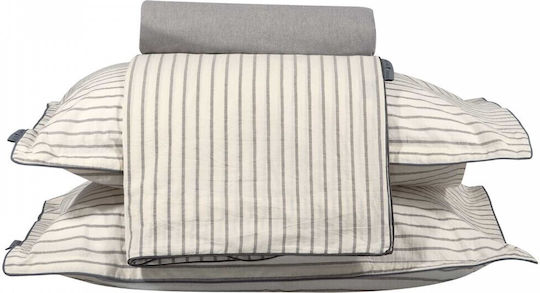 Greenwich Polo Club Essential 2296 Σετ Σεντόνια Υπέρδιπλα 250x270εκ. Grey, White (4τμχ)