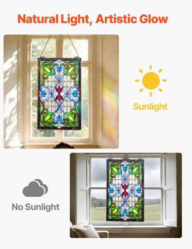 Vevor Hanging Handmade Wall Decor Made of Glass 29x17cm