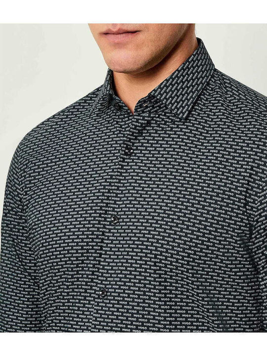 Kenno Long-sleeved Cotton Shirt Black