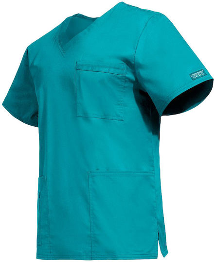 Cherokee WWE4725 Unisex Turquoise Medical Blouse