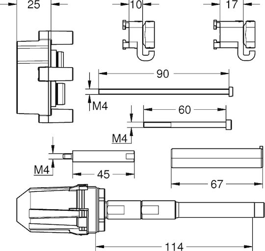 Set General De Extensie Pentru Baterii Cu Un Singur Mâner 50mm 14057000 Grohe