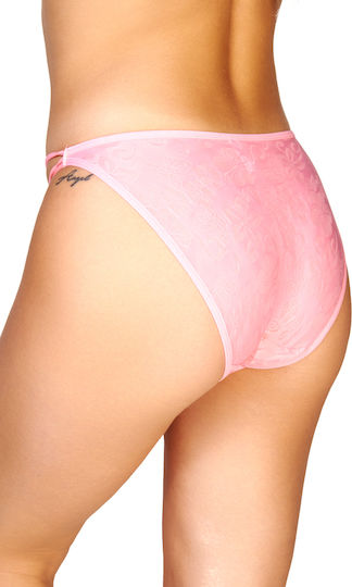 Regular Lace Panties Triple Strings Coral