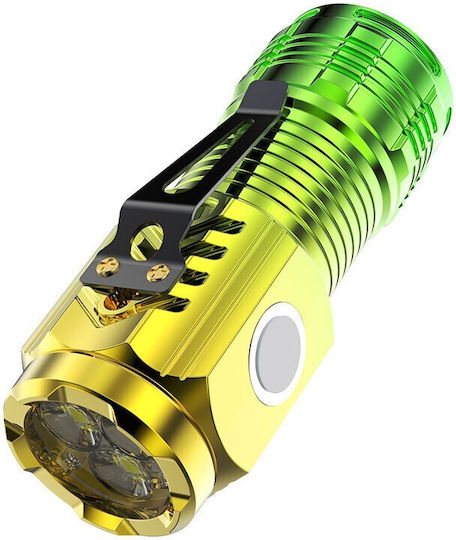Lumină de lucru și de sit, cu baterie Lanternă LED IPX4 cu Luminozitate Maximă 500lm Verde