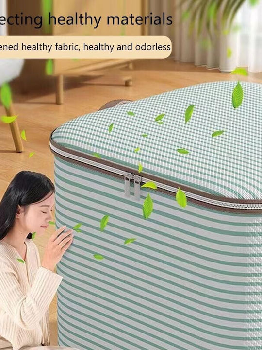 Plastic Storage Box with Lid Green 50x40x50cm 1pcs