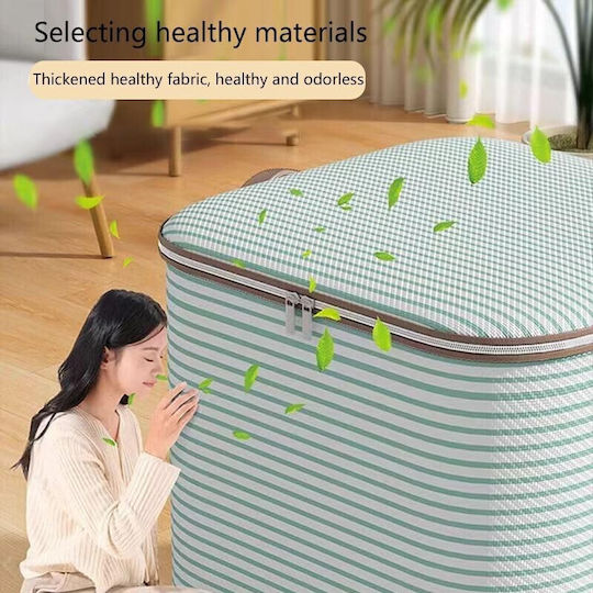 Plastic Storage Box with Lid Green 50x40x50cm 1pcs