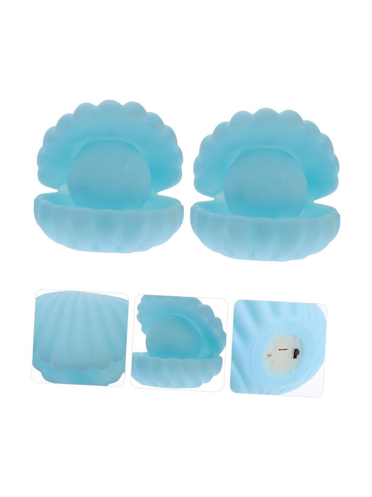Lămpi Decorative Pentru Masă Night Light Pearl Shell Model Lumină Caldă 10 x 8.5 cm LED Baterii Incluse 3 x LR44 LED Albastru 10 cm