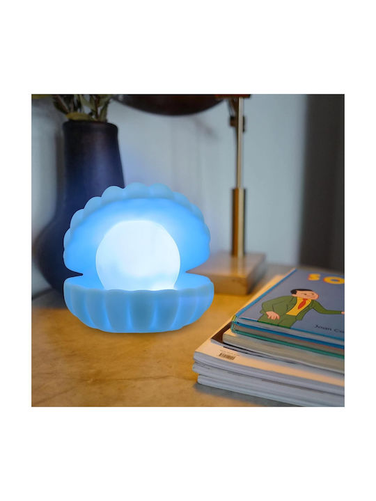 Lămpi Decorative Pentru Masă Night Light Pearl Shell Model Lumină Caldă 10 x 8.5 cm LED Baterii Incluse 3 x LR44 LED Albastru 10 cm
