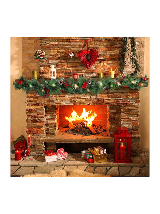 Weihnachtliche Girlande Beleuchtet Plastik Grün 180cm 1Stück