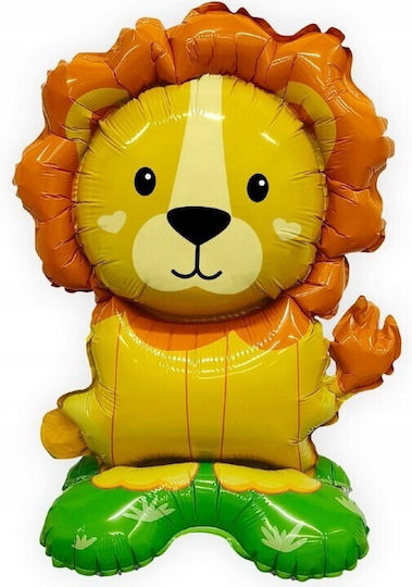 Baloane Metalizate Folie Flippy Mini Figuri Animale Model Leu Tematică Aniversări 39x58 Cm Ambalaj Individual Pai Inclus Umflare Aer Heliu Multicolor