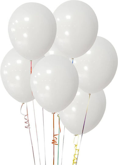 Set 10 Latex Balloons Flippy Party Model 13 Cm White 2.2 G